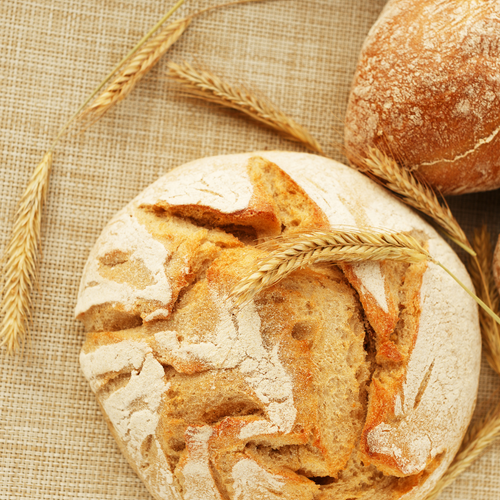 Artisan Boule Baked in Cast Iron Bread Pan