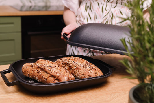 New Cast Iron Bread Bakers: Bread Cloche & Loaf Pan
