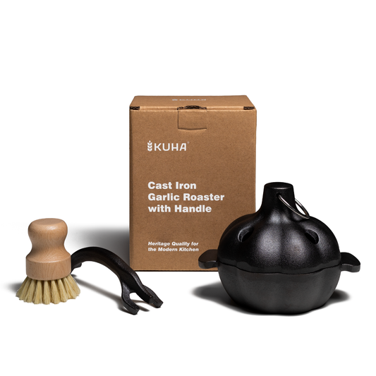 Cast Iron Garlic Roaster with Handle