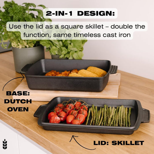 Square Cast Iron Dutch Oven