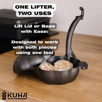 Cast Iron Garlic Roaster with Handle