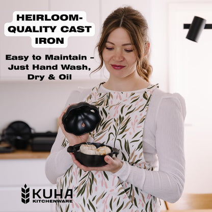 Cast Iron Garlic Roaster with Handle