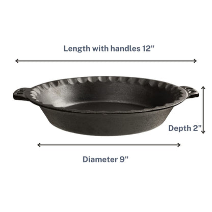 Pie Pan - 9” Cast Iron Skillet