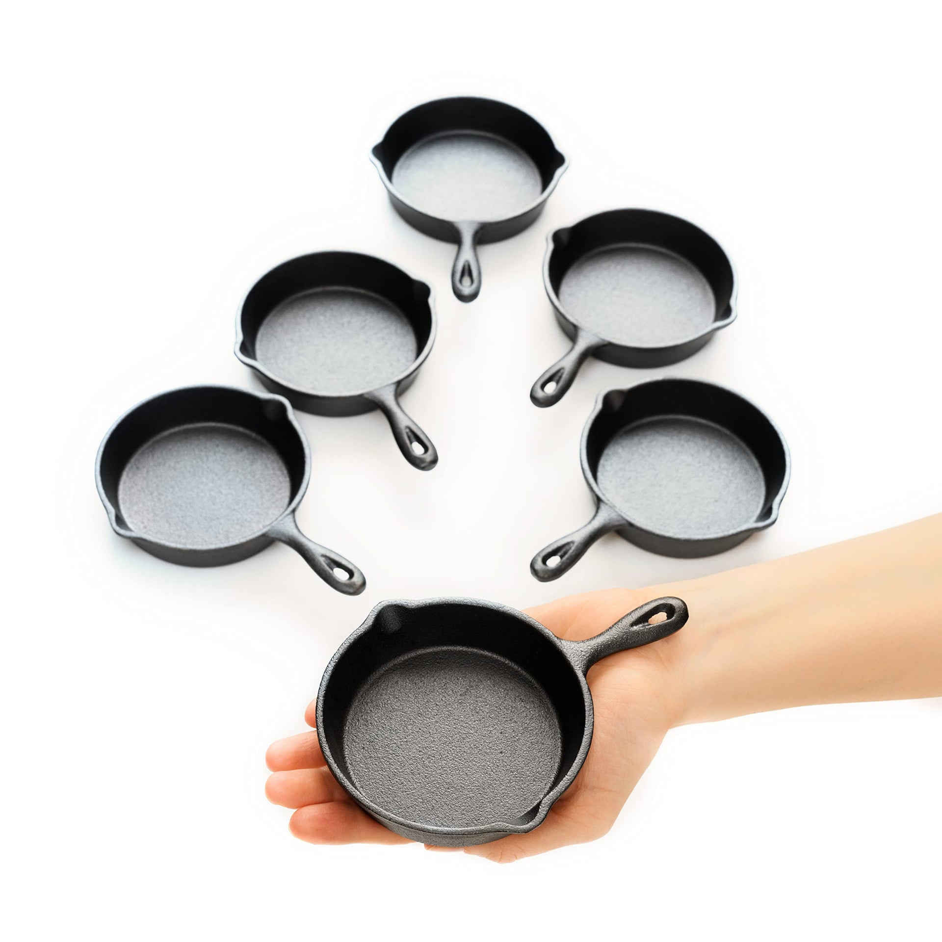 YiYan1 20 Pcs 4 Inches Mini Cast Iron Skillets Round Mini Non